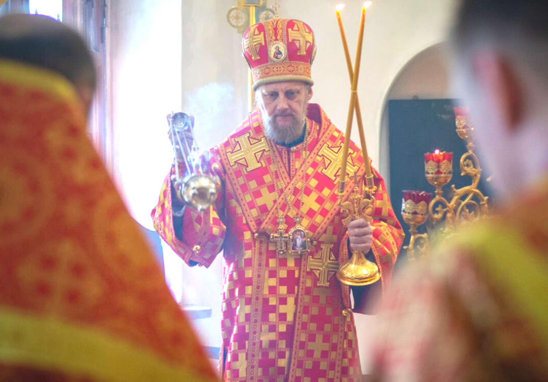 В среду Светлой седмицы епископ Феоктист совершил Литургию в Феодоровском монастыре